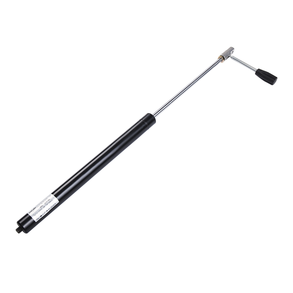 Black handle-operated gas spring
